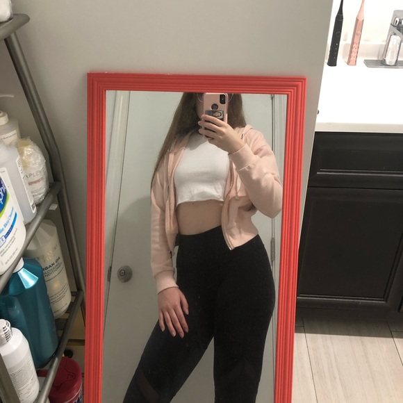 Forever 21 Pink & White Cropped Hoodie 💖 - Picture 9 of 14